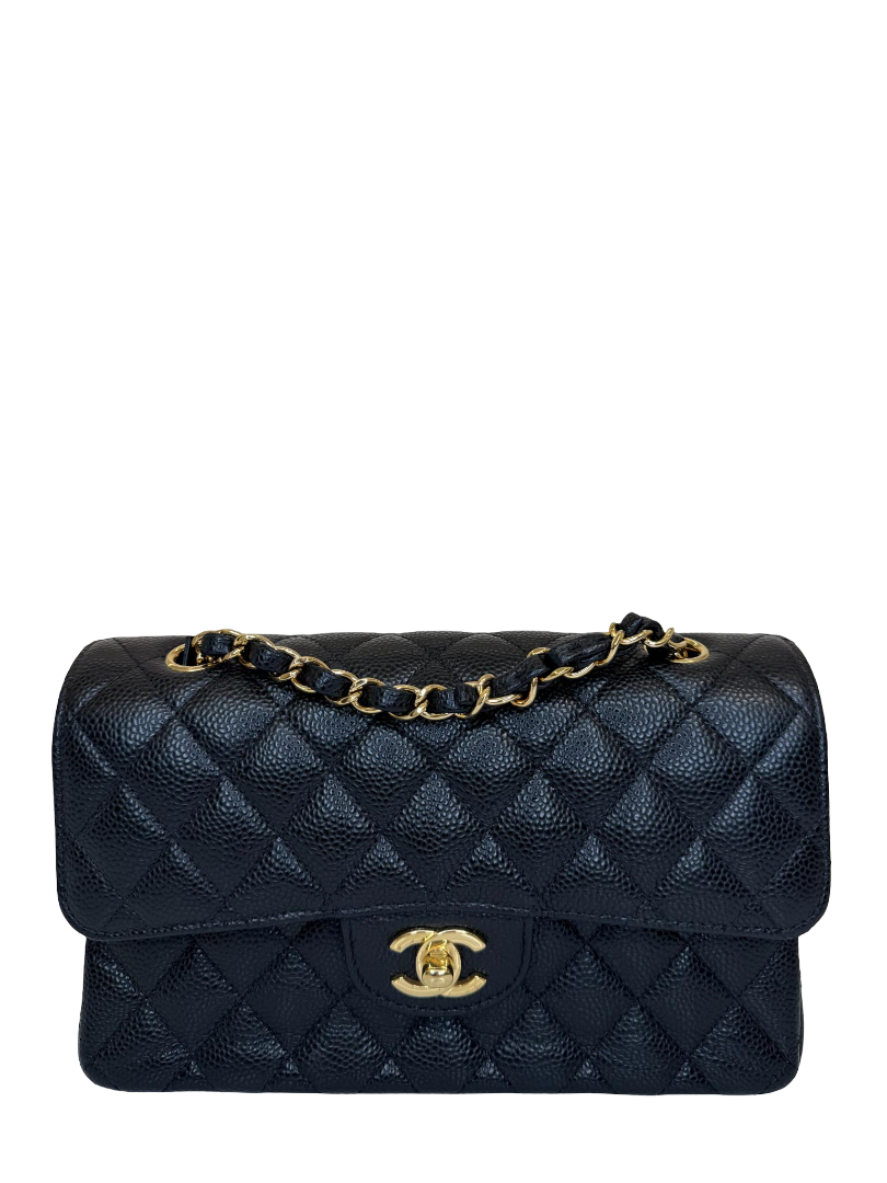 Chanel Small Classic Double Flap Bag Black Caviar GHW