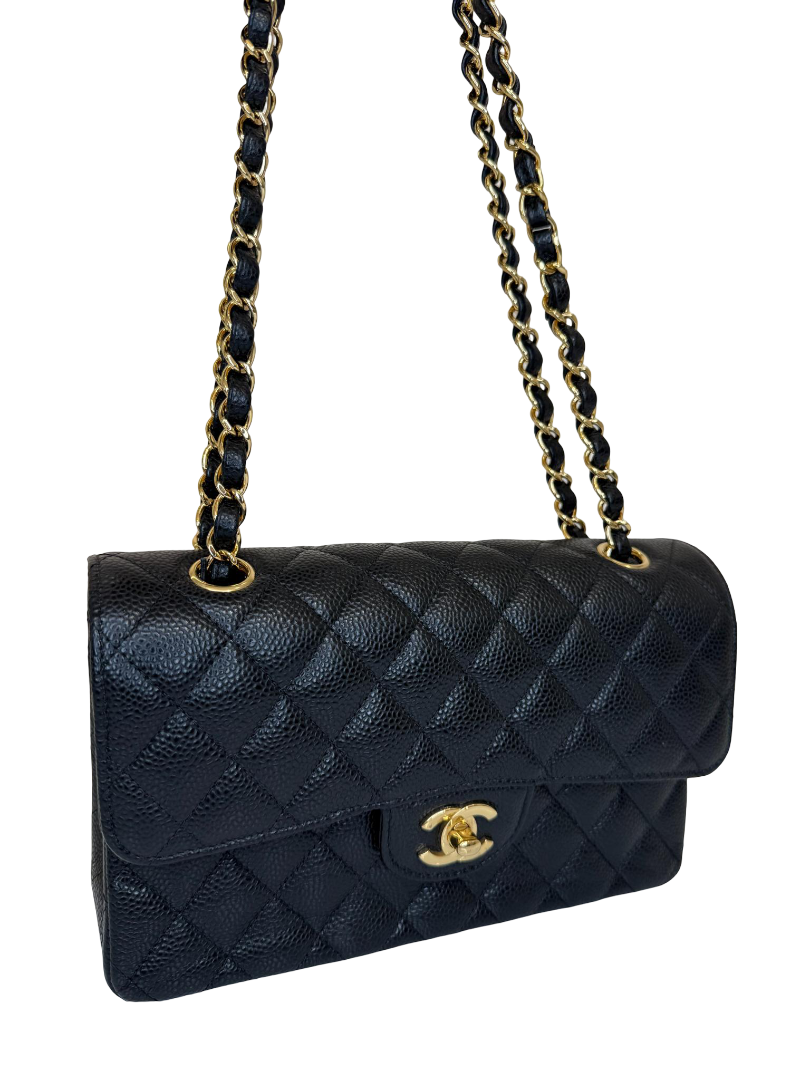 Chanel Small Classic Double Flap Bag Black Caviar GHW