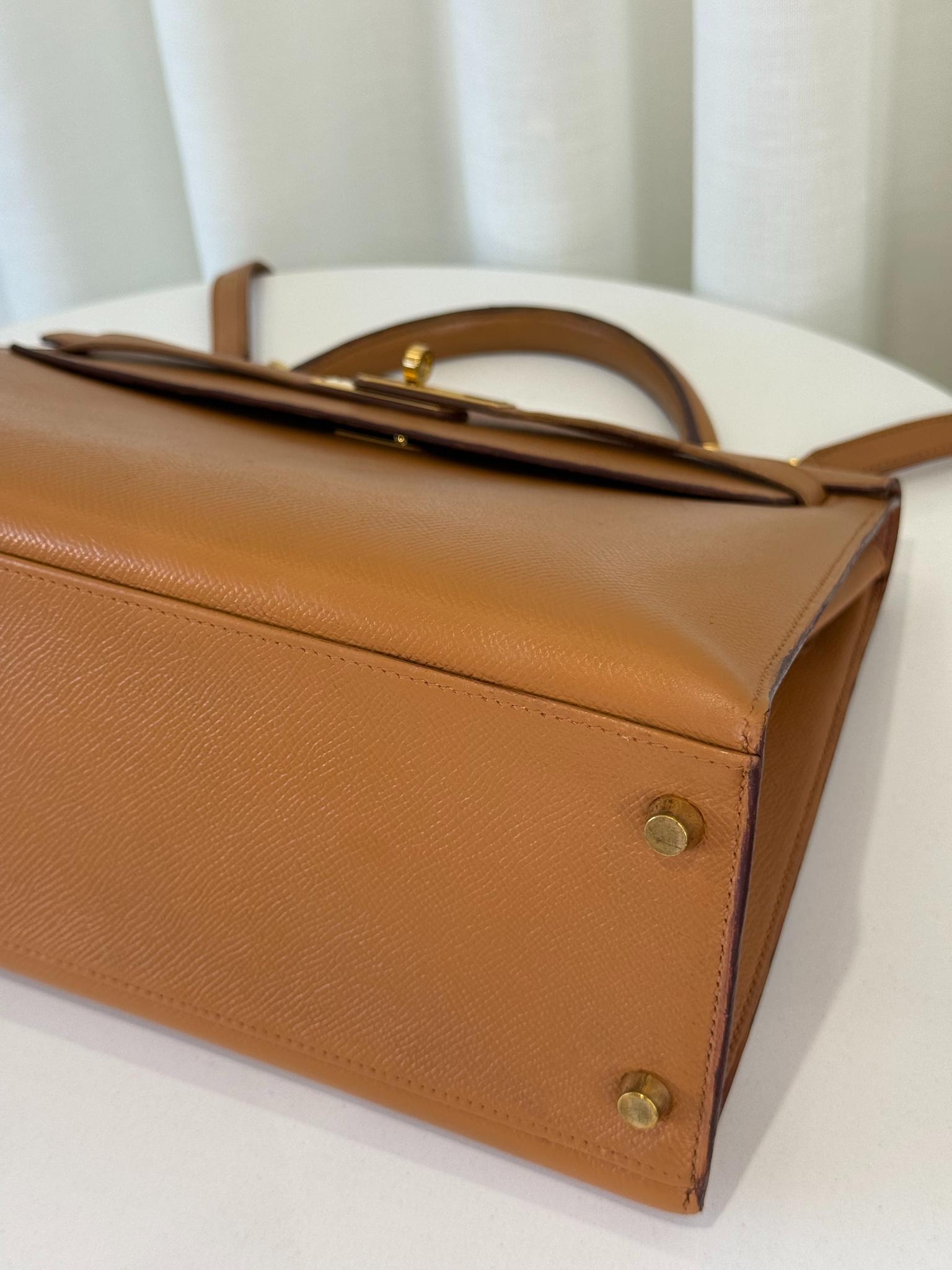 Hermès Kelly Sellier 32 Gold Epsom Leather GHW