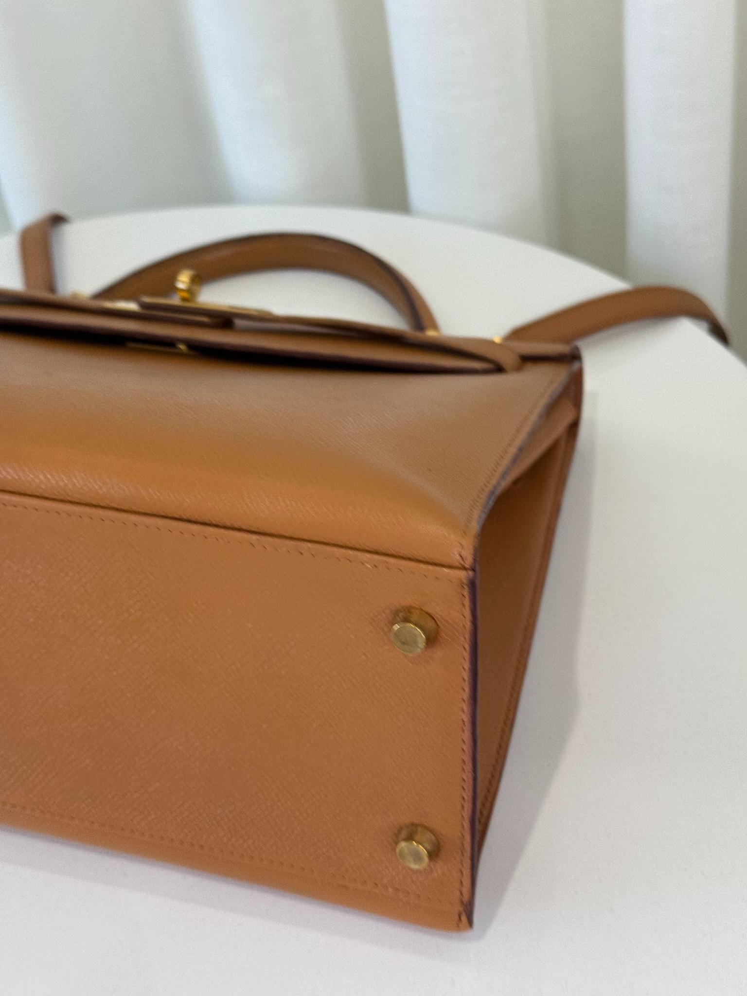 Hermès Kelly Sellier 32 Gold Epsom Leather GHW