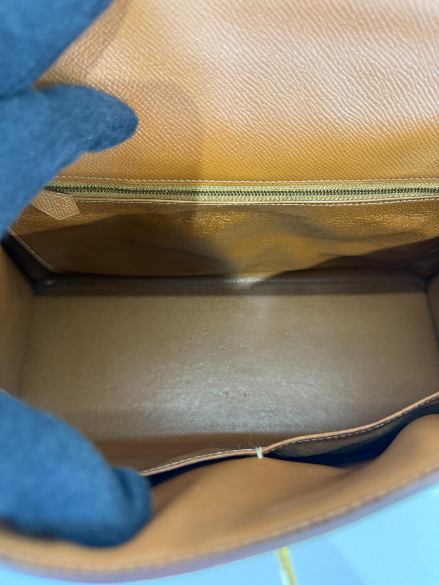 Hermès Kelly Sellier 32 Gold Epsom Leather GHW