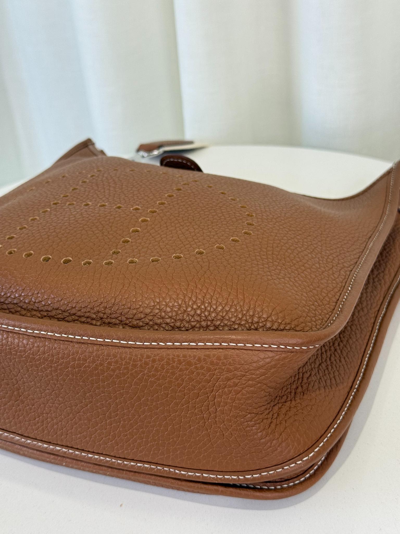 Hermès Evelyne III 29 Gold Clemence Leather Palladium Hardware
