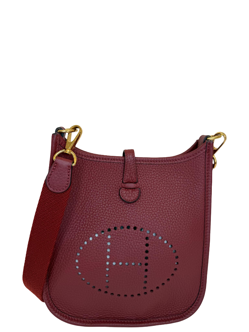 Hermès Mini Evelyne TPM 16 Rouge H Togo Leather Bag