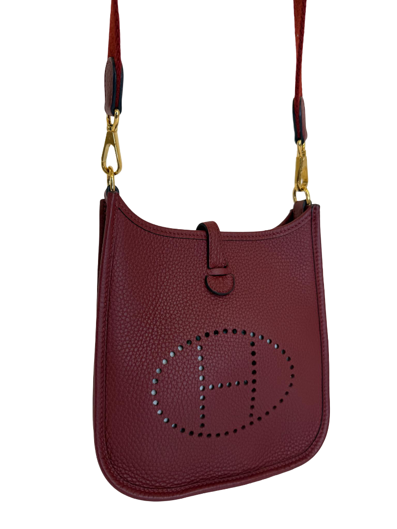 Hermès Mini Evelyne TPM 16 Rouge H Togo Leather Bag