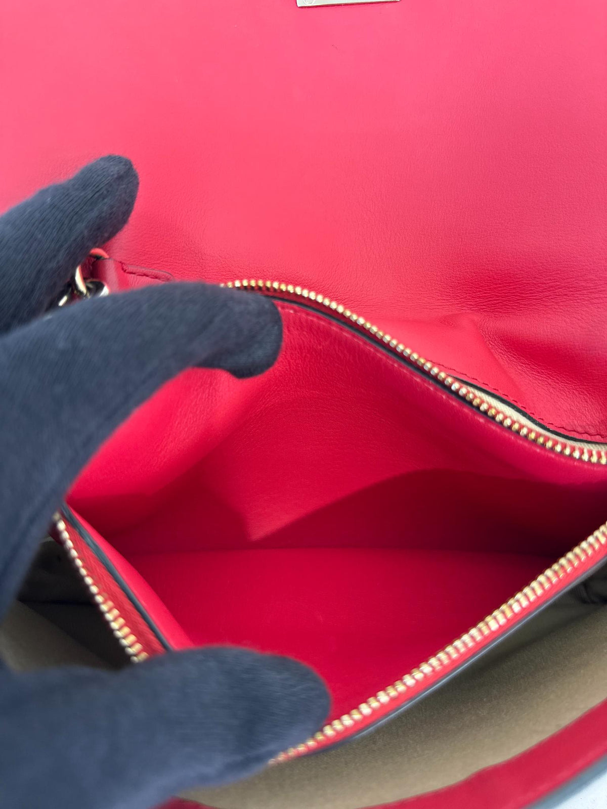 Valentino Garavani Pink Lipstick Rockstud Glam Lock Wristlet Clutch
