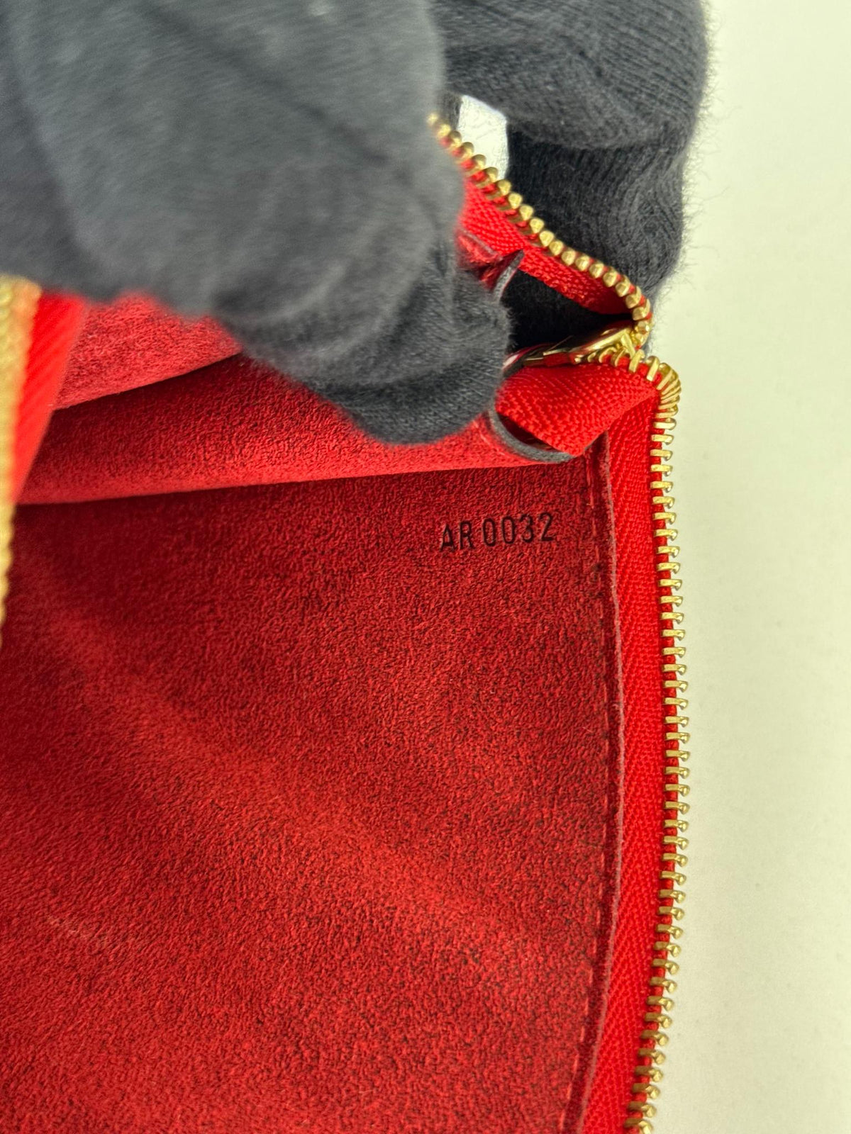 Louis Vuitton Pochette Accessories Red Epi Leather