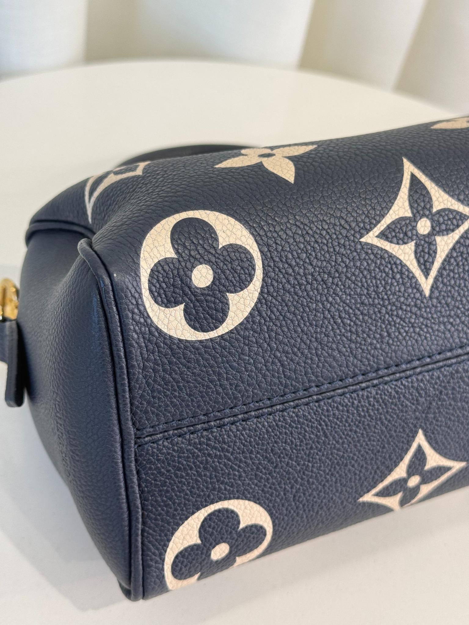 Louis Vuitton Speedy Bandoulière 20 Navy Blue/Beige Monogram Empreinte