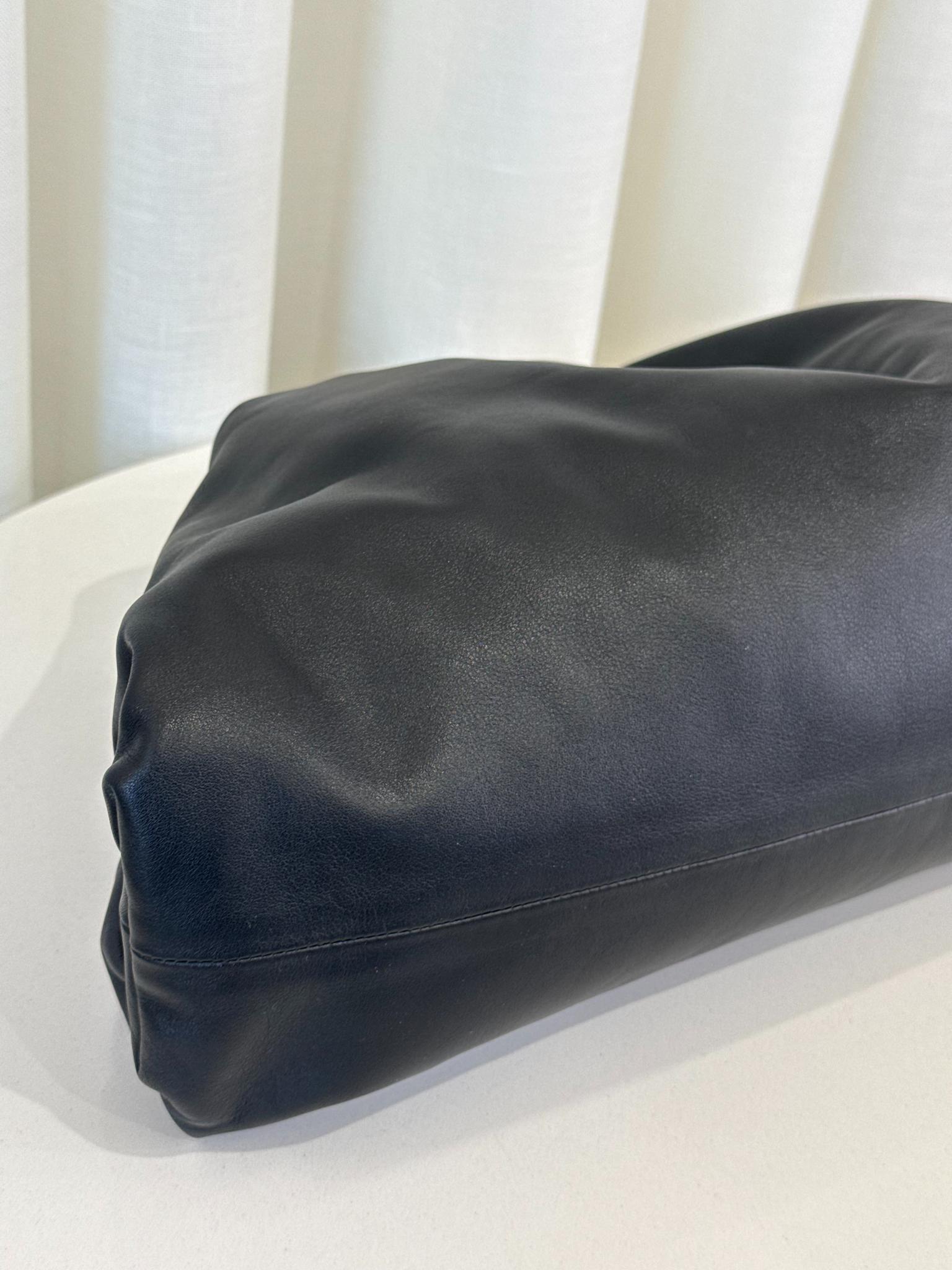 Bottega Veneta The Pouch Black Calfskin Leather