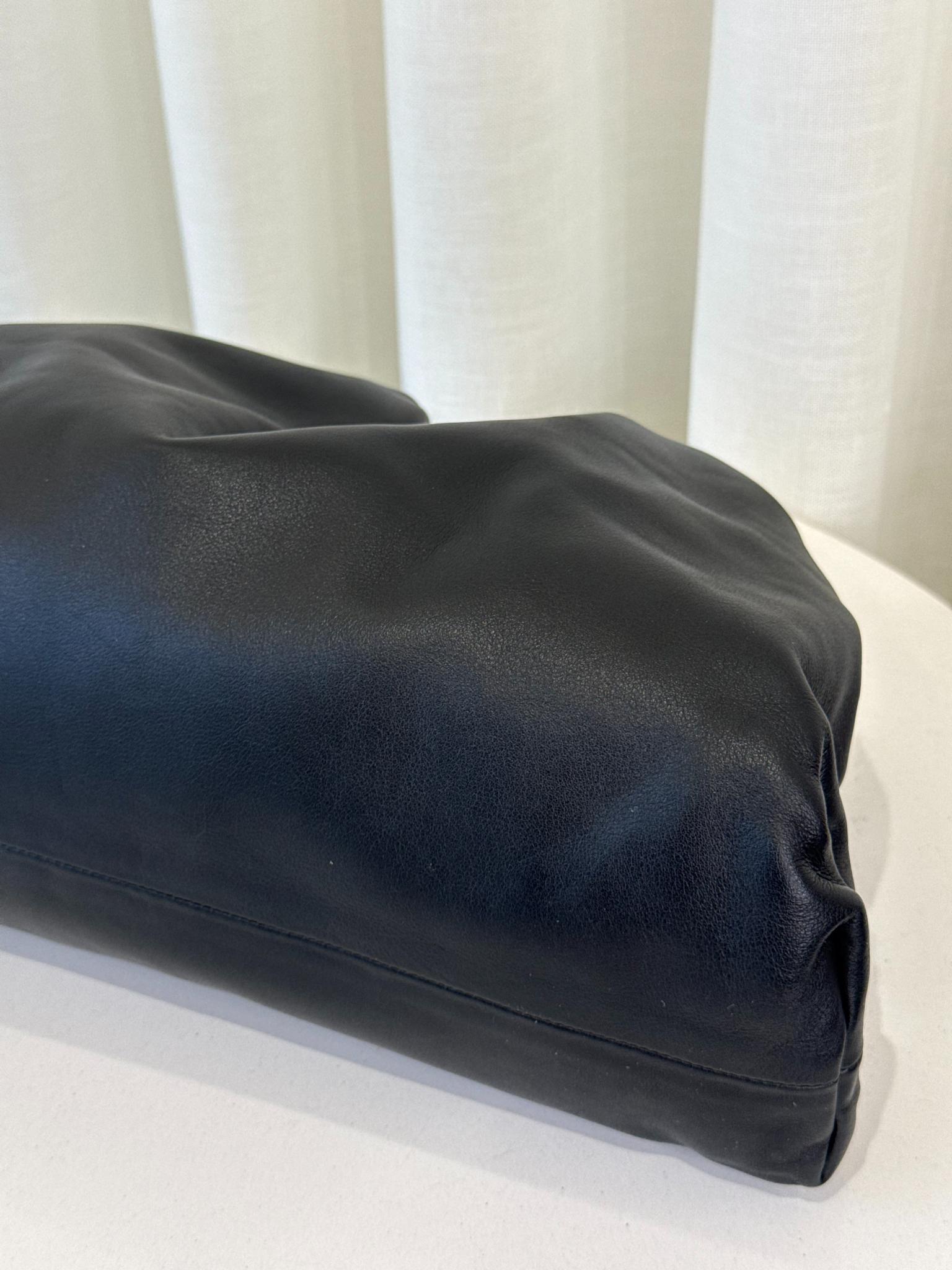 Bottega Veneta The Pouch Black Calfskin Leather