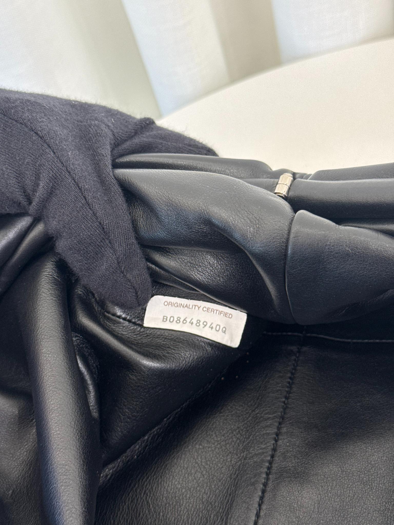 Bottega Veneta The Pouch Black Calfskin Leather