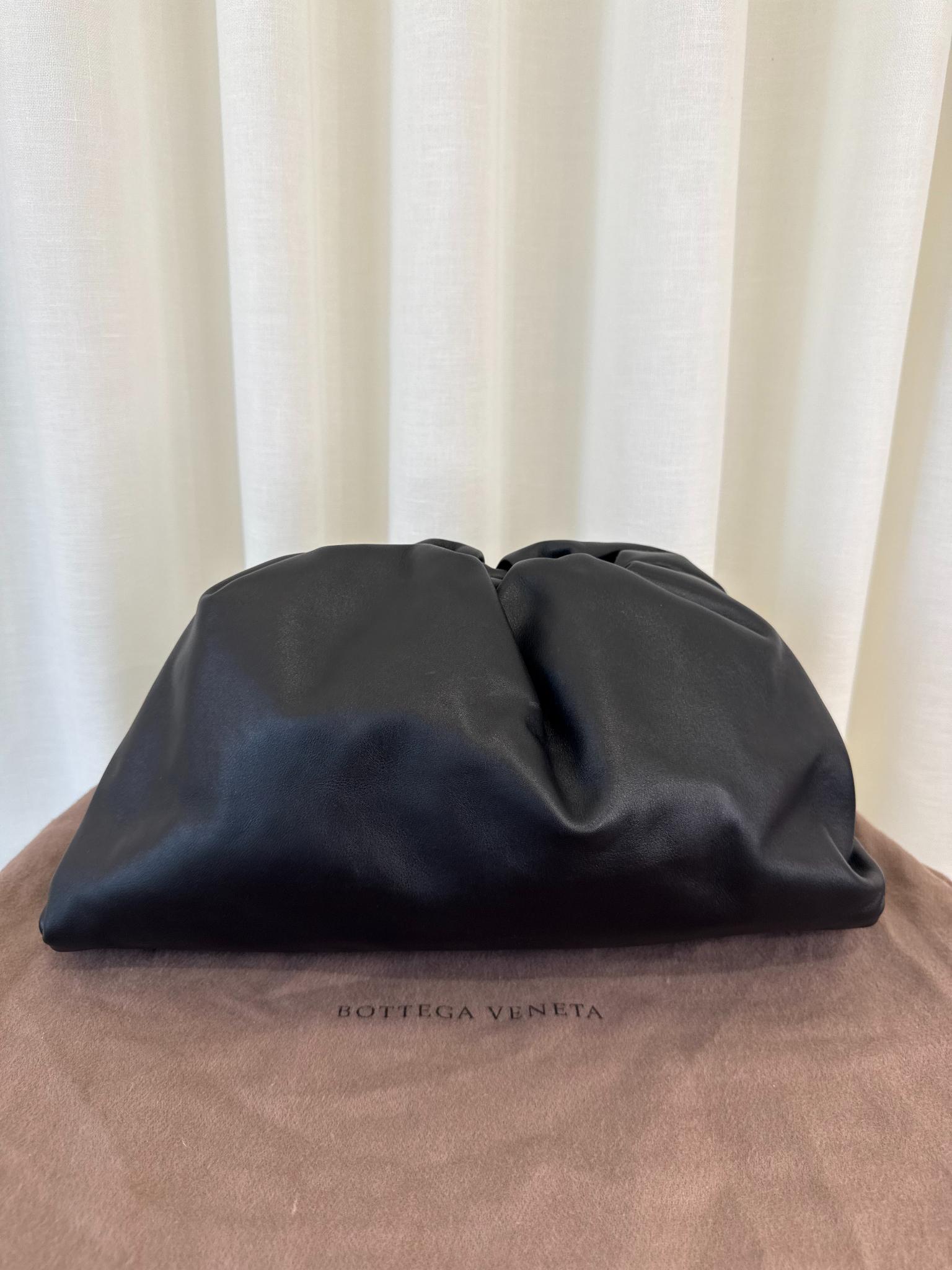 Bottega Veneta The Pouch Black Calfskin Leather