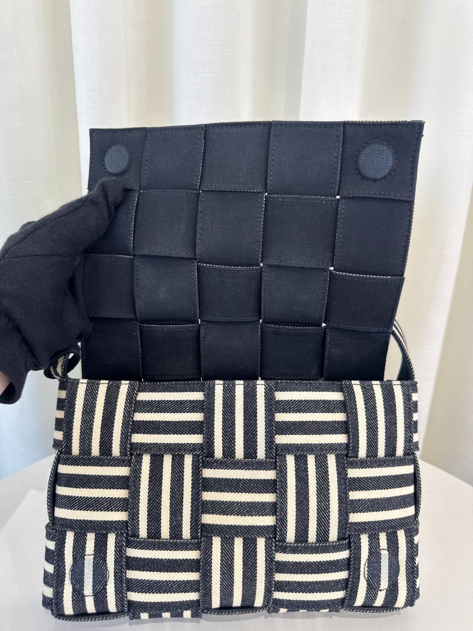 Bottega Veneta Medium Cassette Intrecciato Denim Shoulder Bag