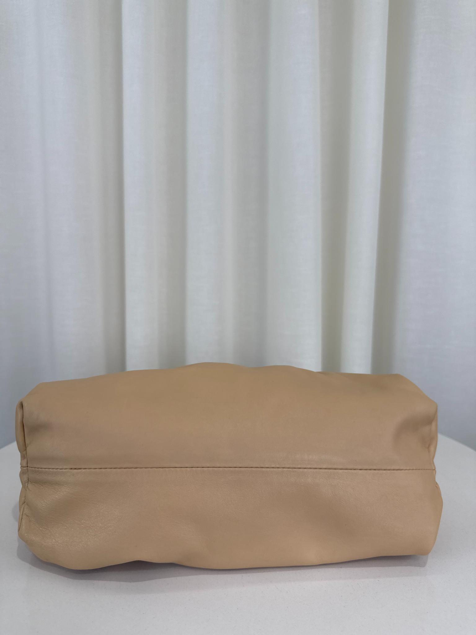 Bottega Veneta Beige Leather Teen The Chain Pouch