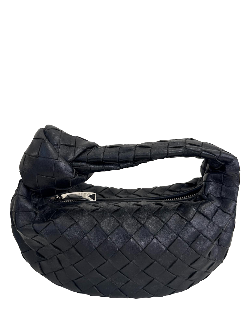 Bottega Veneta Mini Jodie Black Intrecciato Nappa