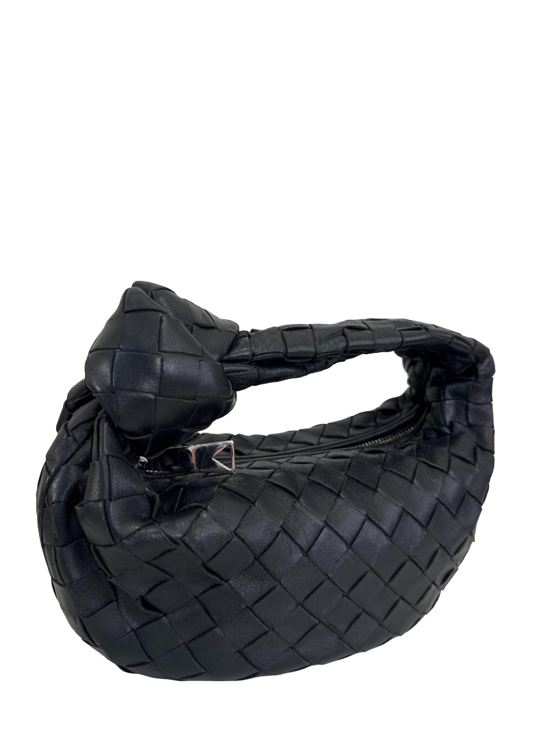 Bottega Veneta Mini Jodie Black Intrecciato Nappa