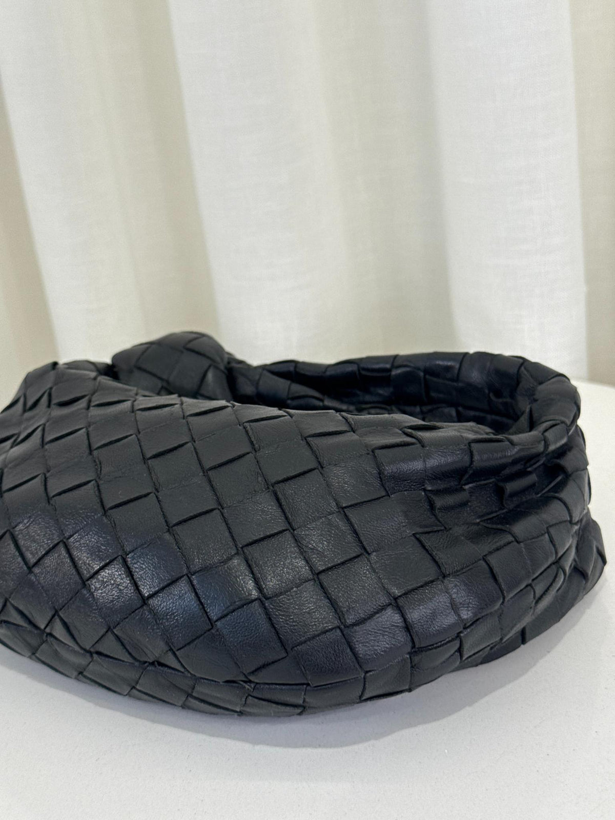 Bottega Veneta Mini Jodie Black Intrecciato Nappa