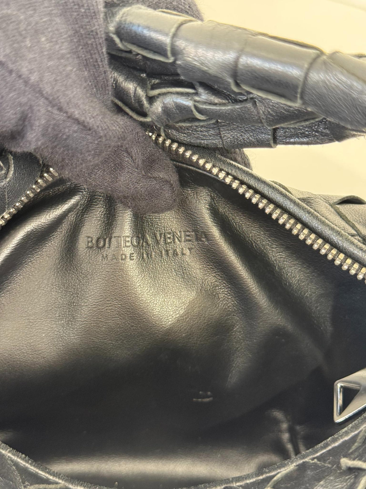 Bottega Veneta Mini Jodie Black Intrecciato Nappa