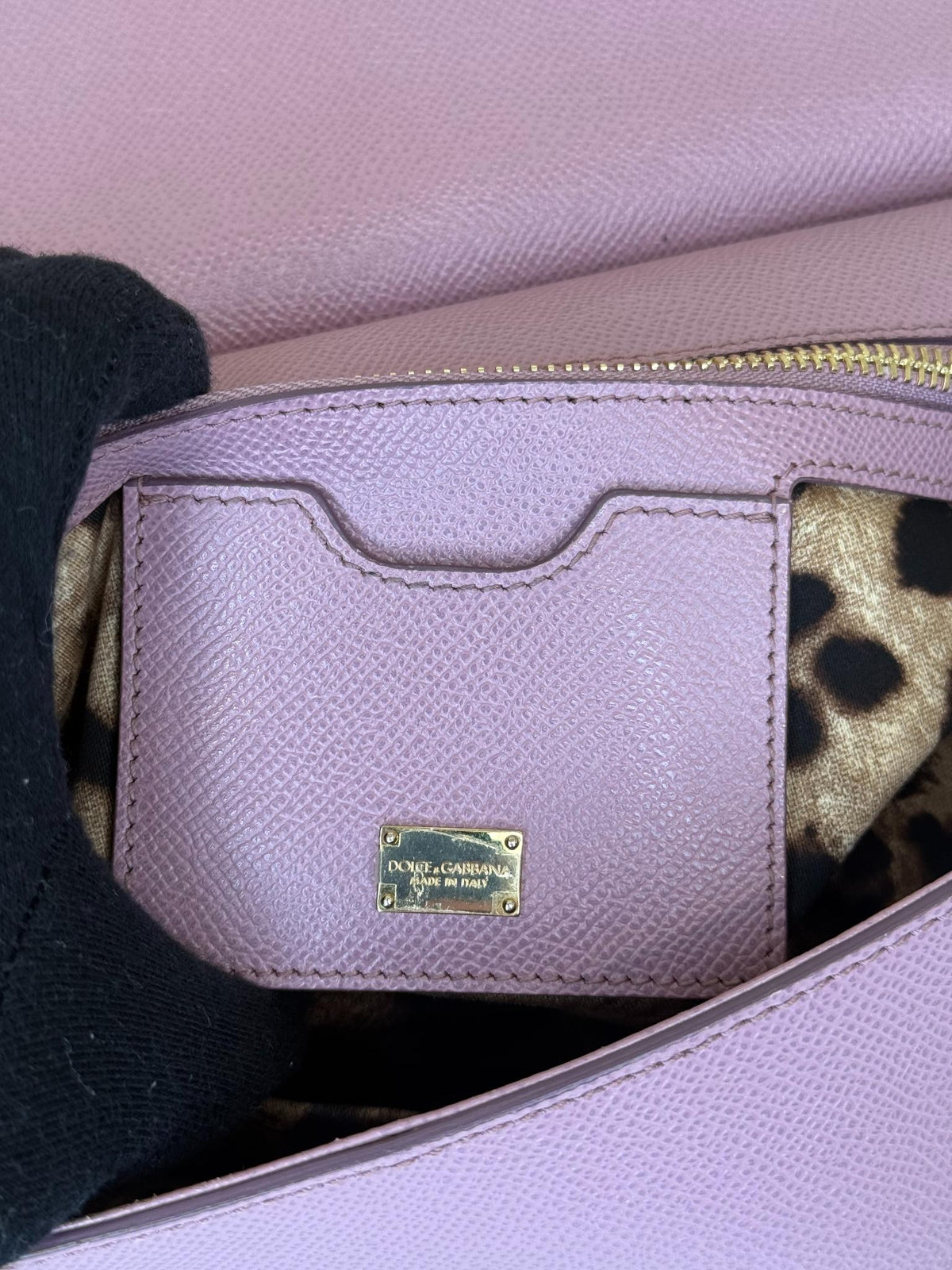 Dolce Gabbana Pink Dauphine Leather Old Large Miss Sicily Top Handle Bag