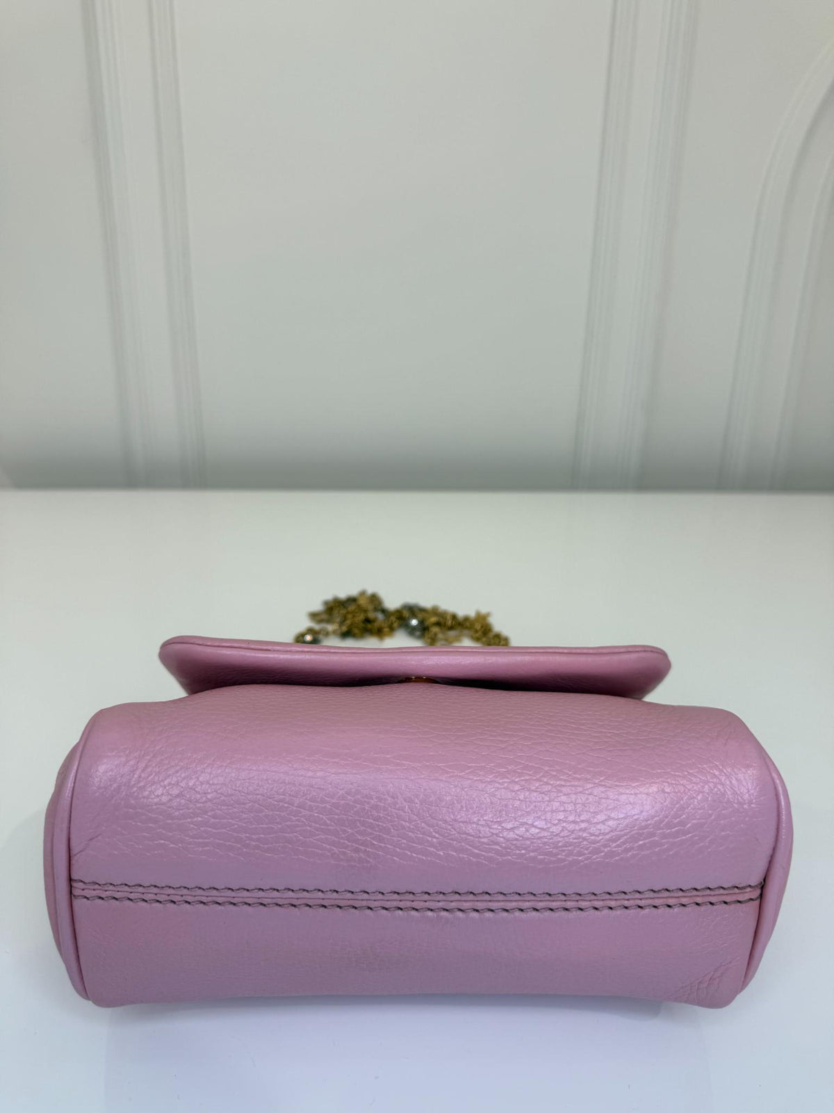 Dolce Gabbana Mini Miss Sicily Pink Calfskin with Star Chain