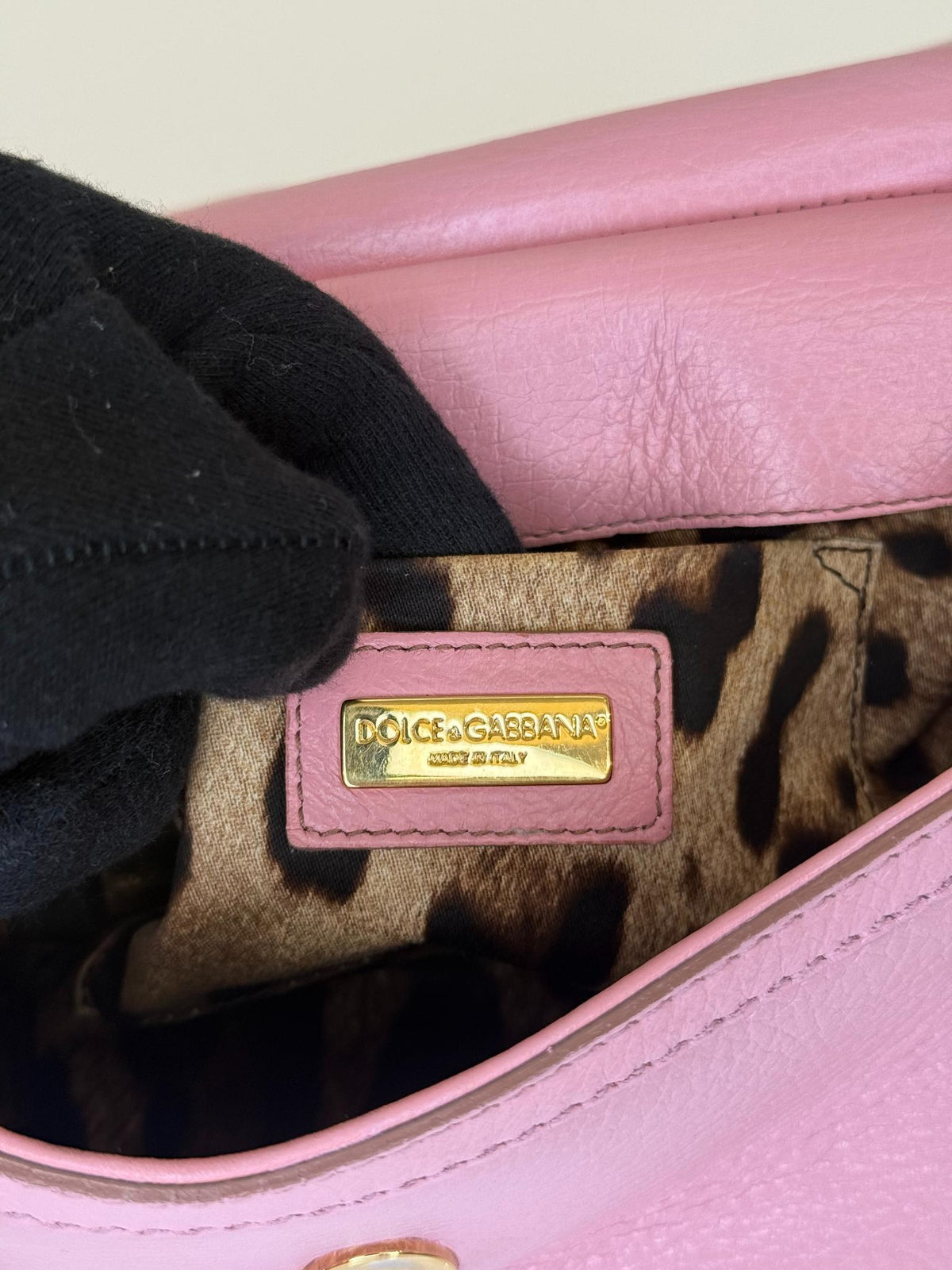 Dolce Gabbana Mini Miss Sicily Pink Calfskin with Star Chain