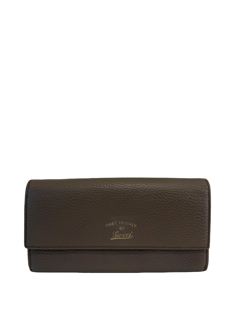 Gucci Grey Leather Swing Continental Wallet