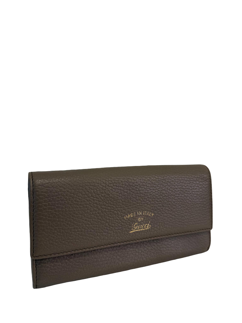 Gucci Grey Leather Swing Continental Wallet