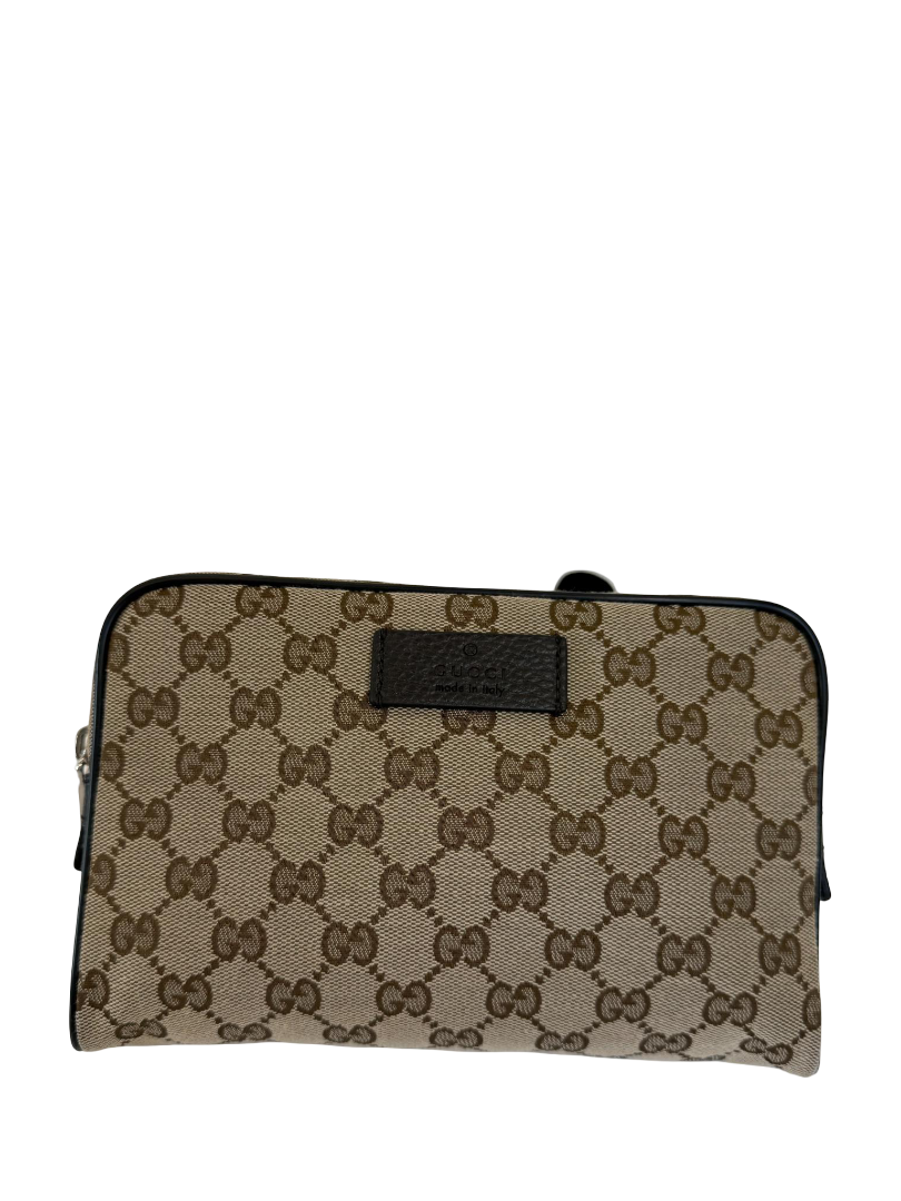 Gucci Men's Beige/Ebony GG Canvas Waist Belt Bag