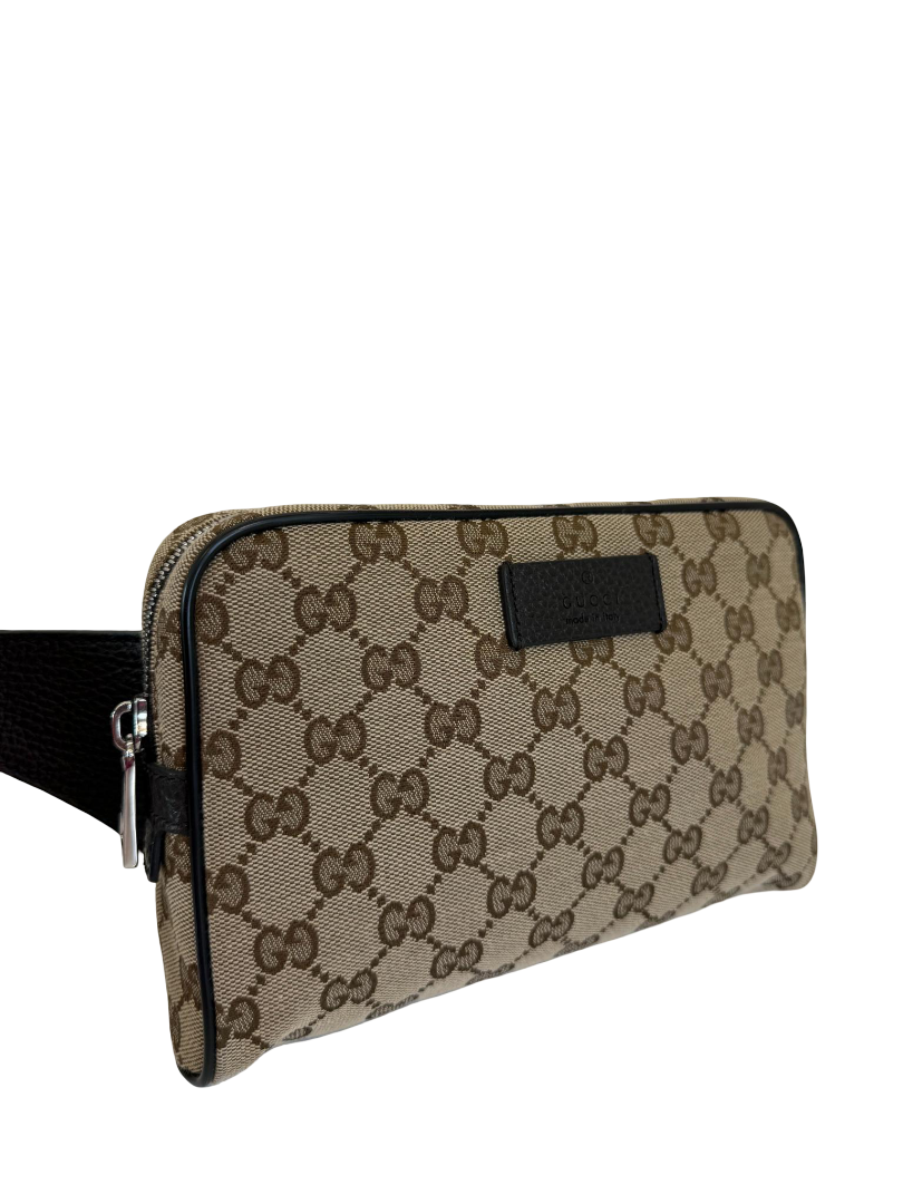 Gucci Men's Beige/Ebony GG Canvas Waist Belt Bag