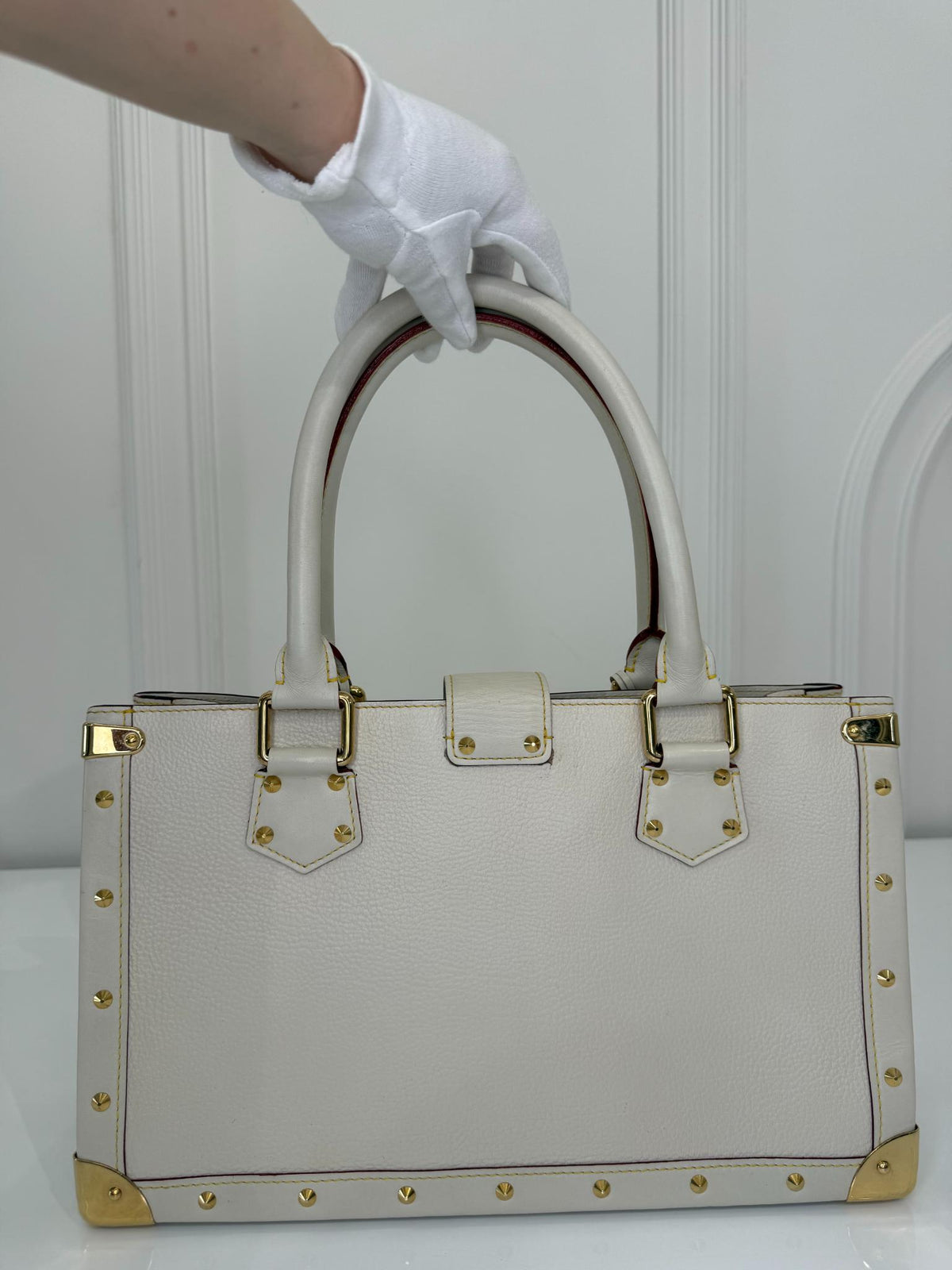 Louis Vuitton White Suhali Leather Le Fabuleux Shoulder Bag