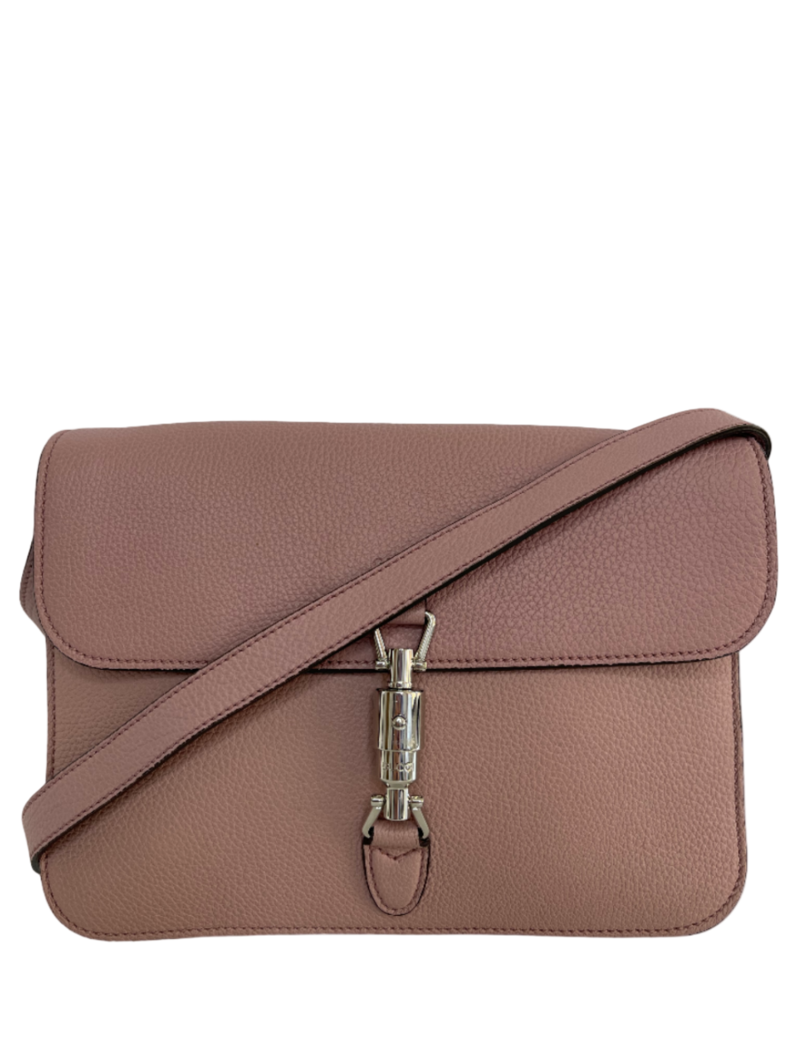 Gucci Soft Jackie Light Pink Pebbled Leather Shoulder Bag