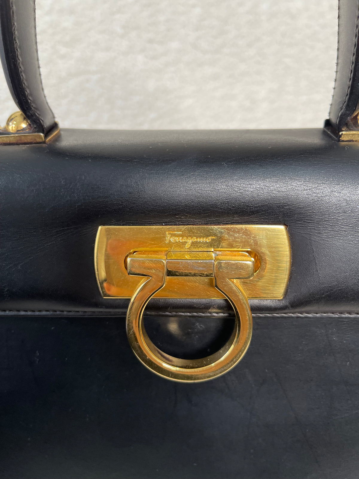 Salvatore Ferragamo Vintage Calfskin Gancini Top Handle