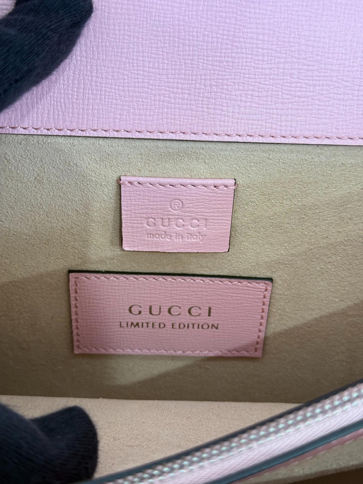 Gucci Limited Edition Pink/Blue Leather/Python Small Dionysus Shoulder Bag