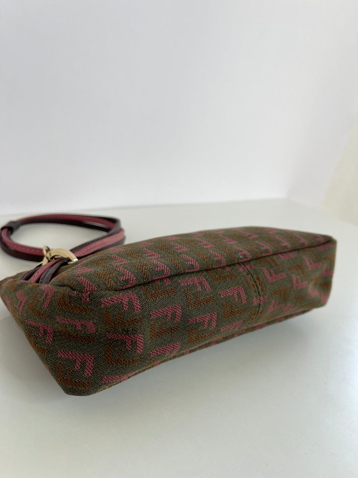 Fendi Tricolor Zucchino Canvas Pochette