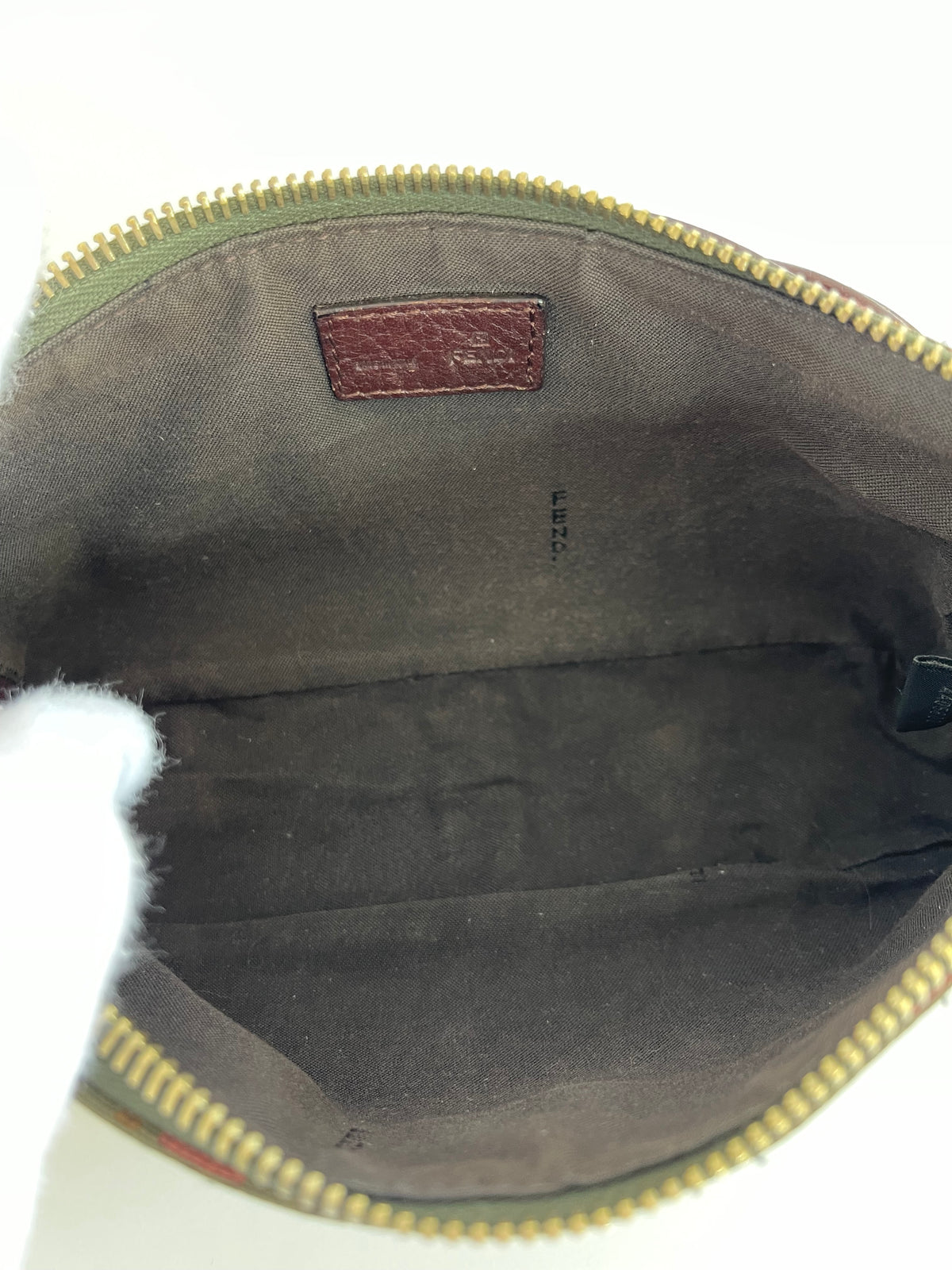 Fendi Tricolor Zucchino Canvas Pochette