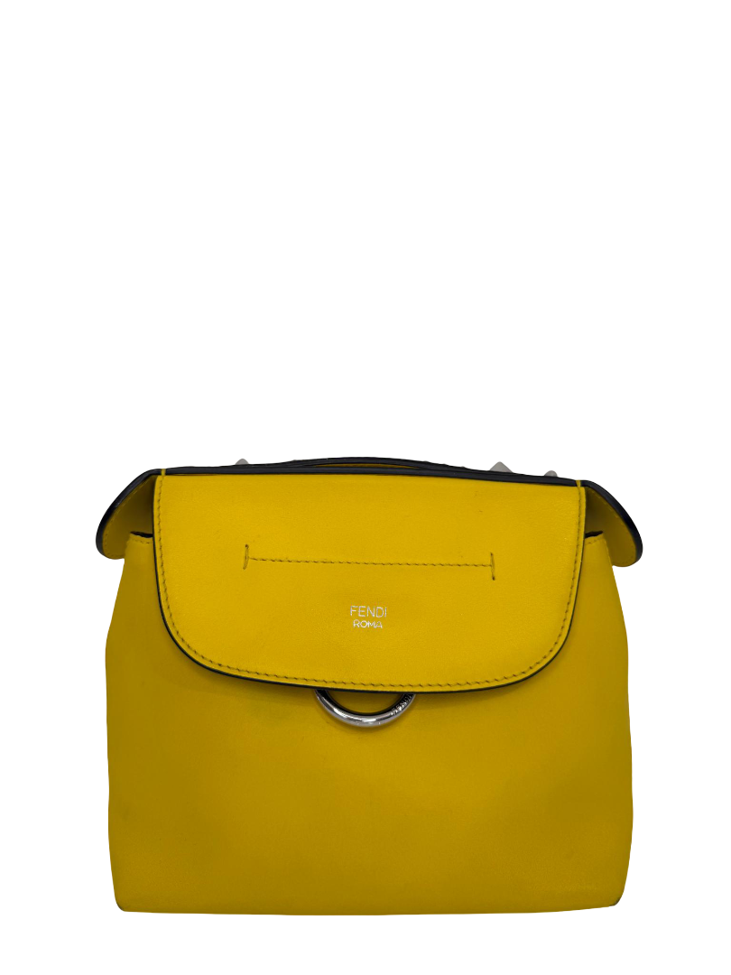Fendi Back To School Backpack Lemon Yellow Leather