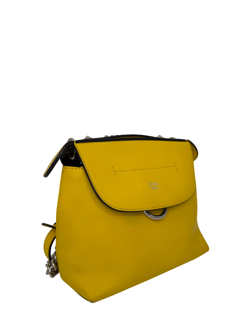 Fendi Back To School Backpack Lemon Yellow Leather