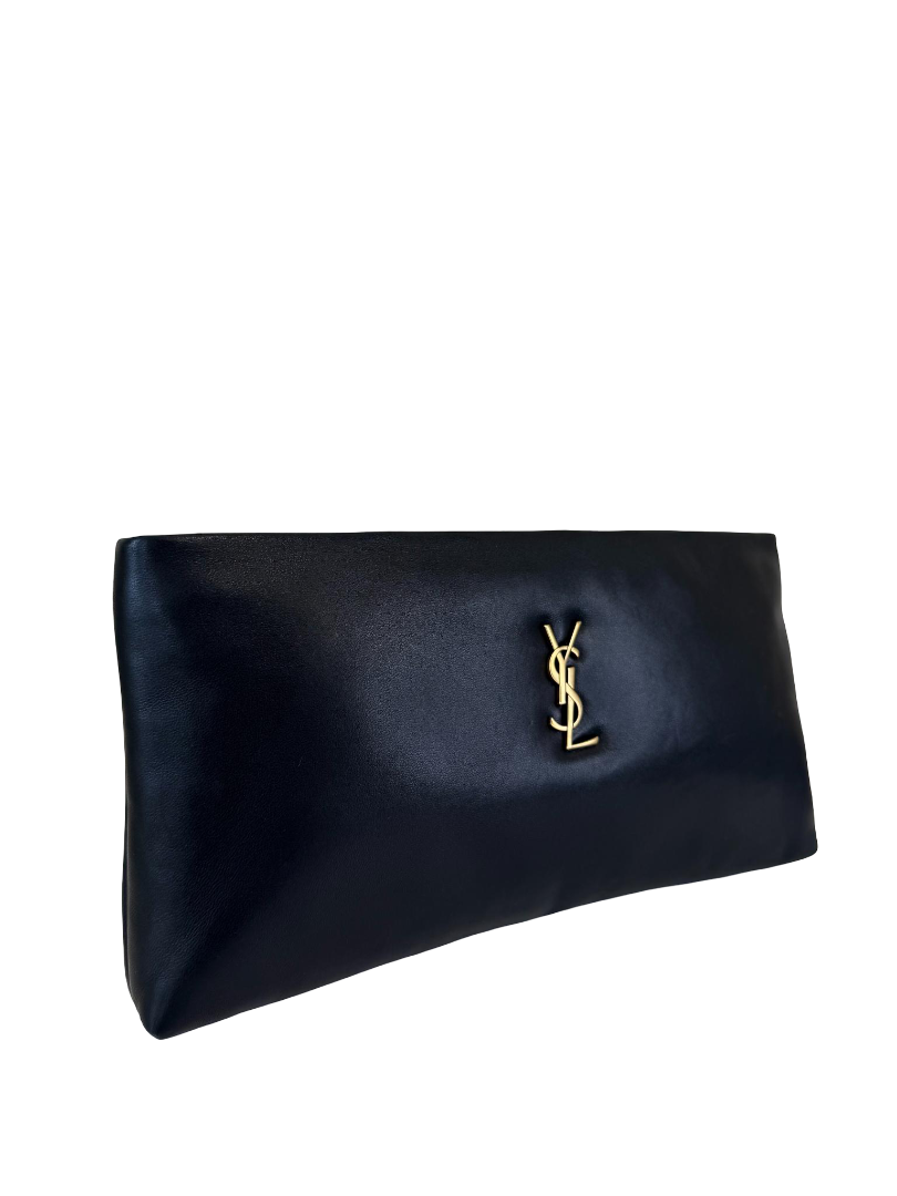 Saint Laurent Calypso Long Zipped Pouch Black