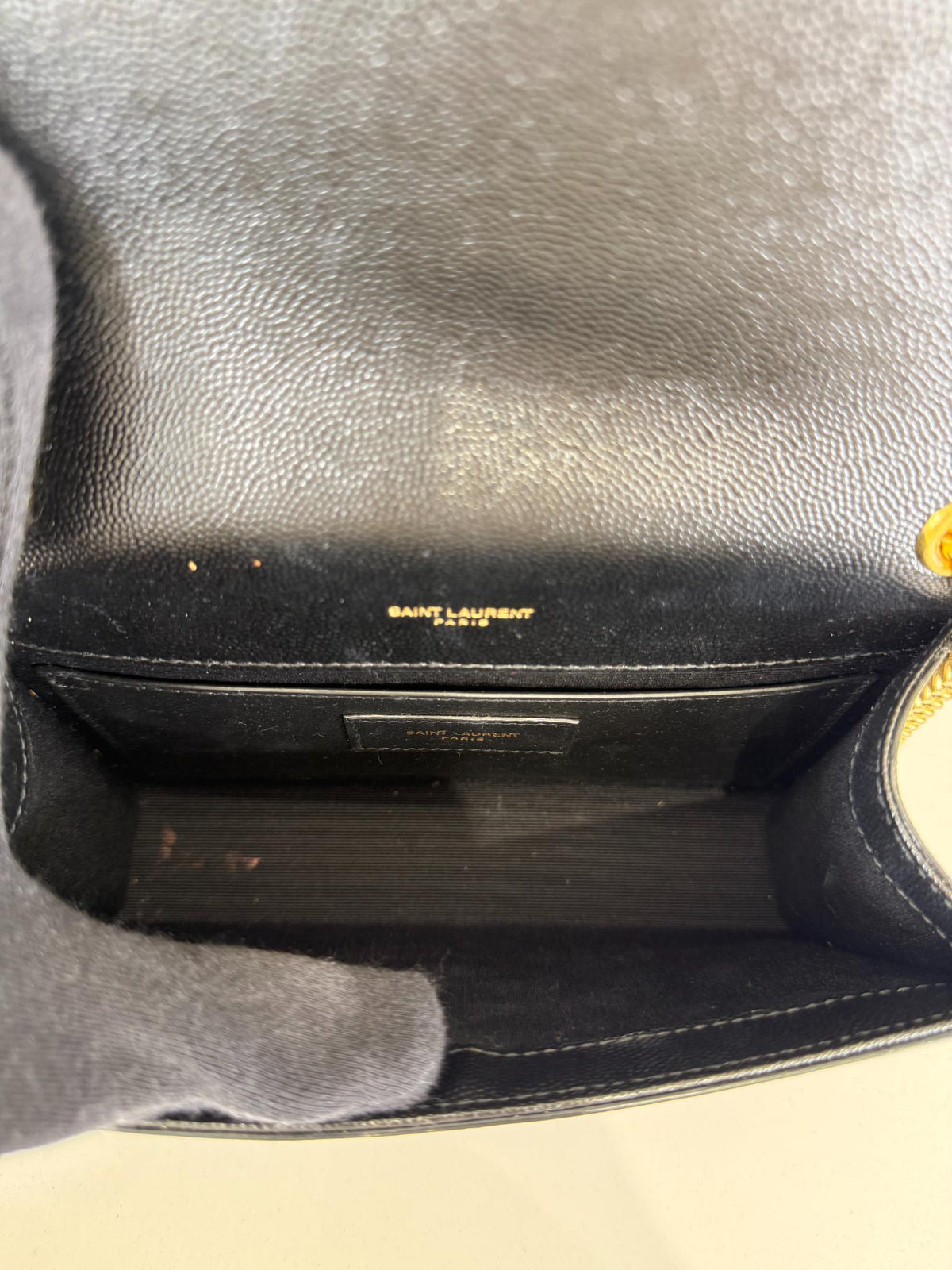 Saint Laurent Kate Small Grain de Poudre Shoulder Bag