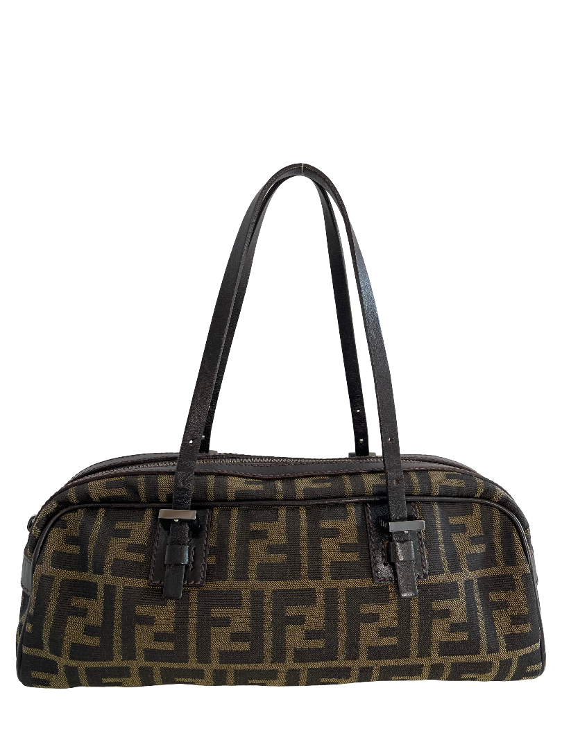 Fendi Zucca Small Tobacco Bauletto