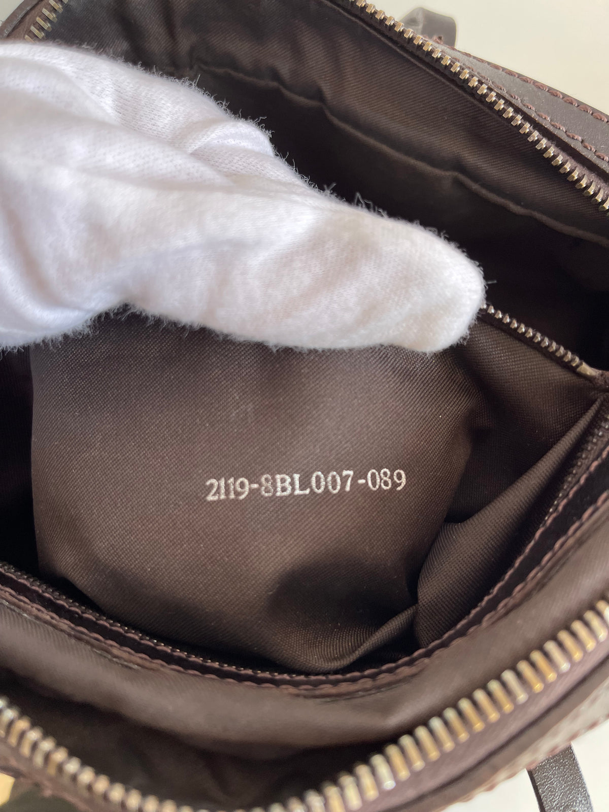 Fendi Zucca Small Tobacco Bauletto