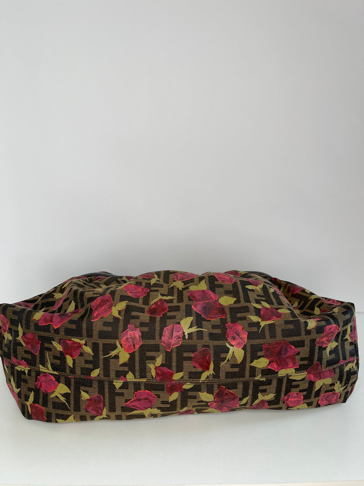 Fendi Zucca Rose Large Chef Shopper Tote Tobacco