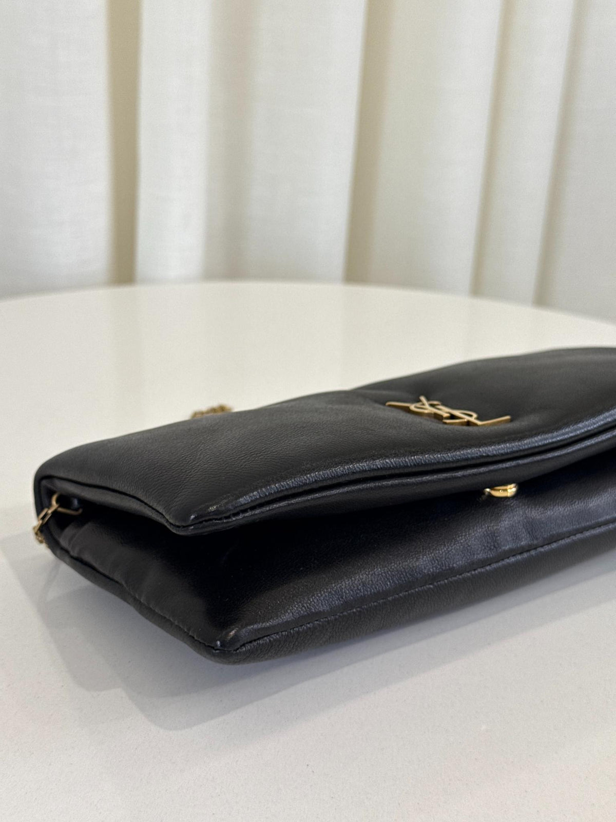 Saint Laurent Calypso Black Lambskin Mini Shoulder Bag