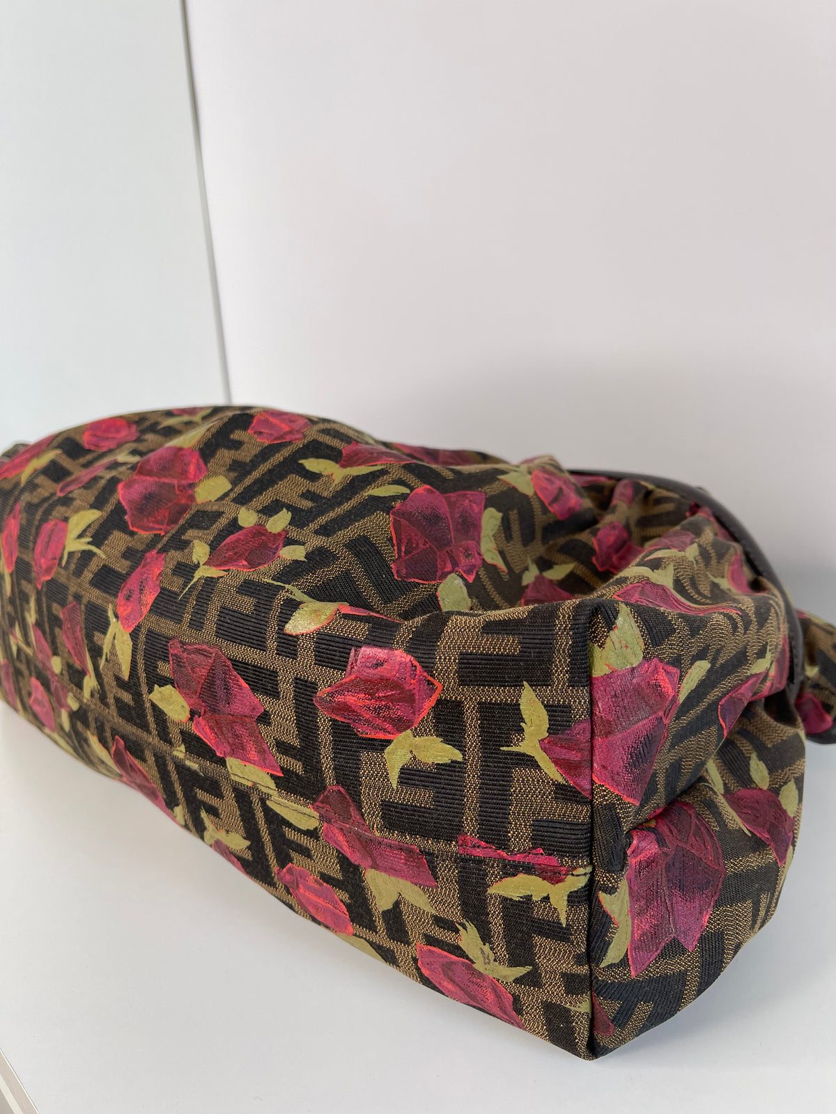 Fendi Zucca Rose Large Chef Shopper Tote Tobacco