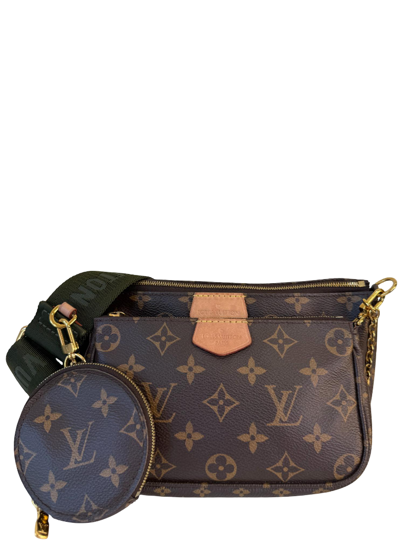 Louis Vuitton Multi Pochette Accessoires Khaki Strap Monogram Canvas