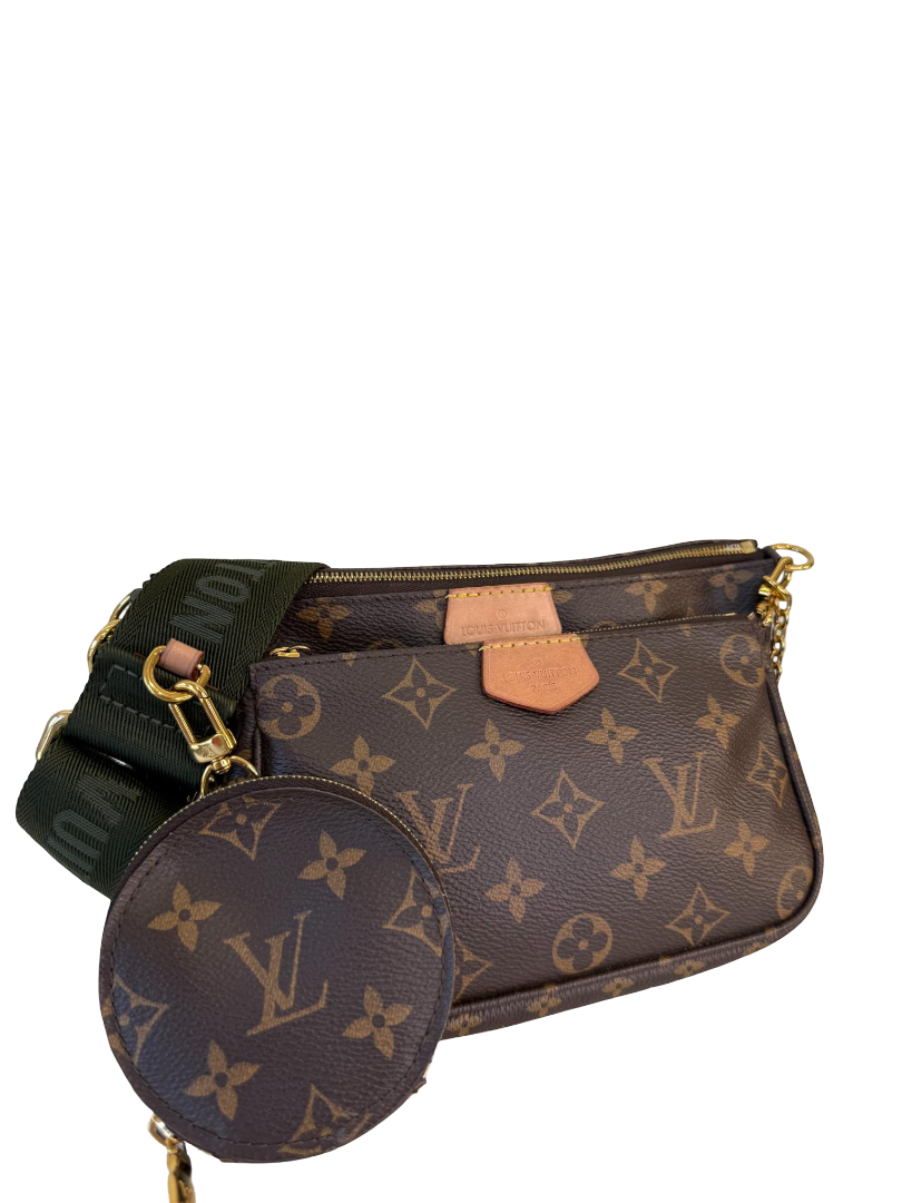 Louis Vuitton Multi Pochette Accessoires Khaki Strap Monogram Canvas