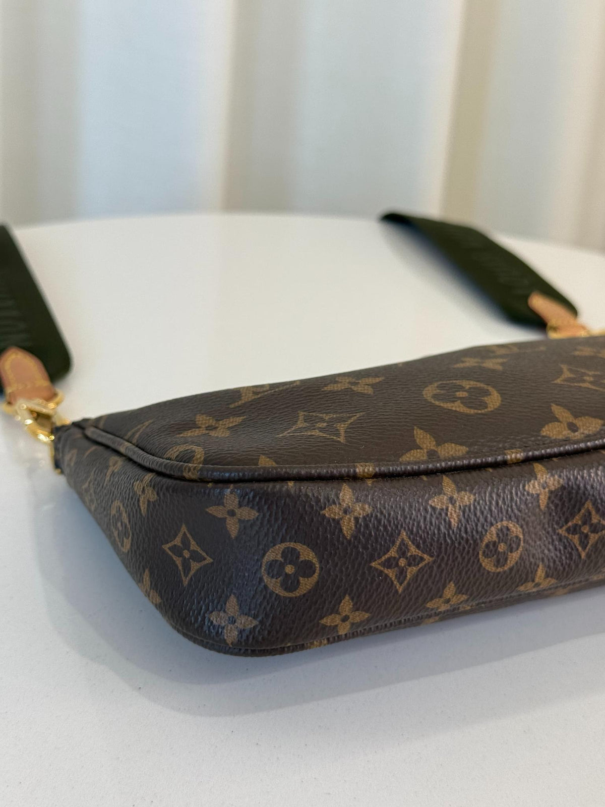 Louis Vuitton Multi Pochette Accessoires Khaki Strap Monogram Canvas