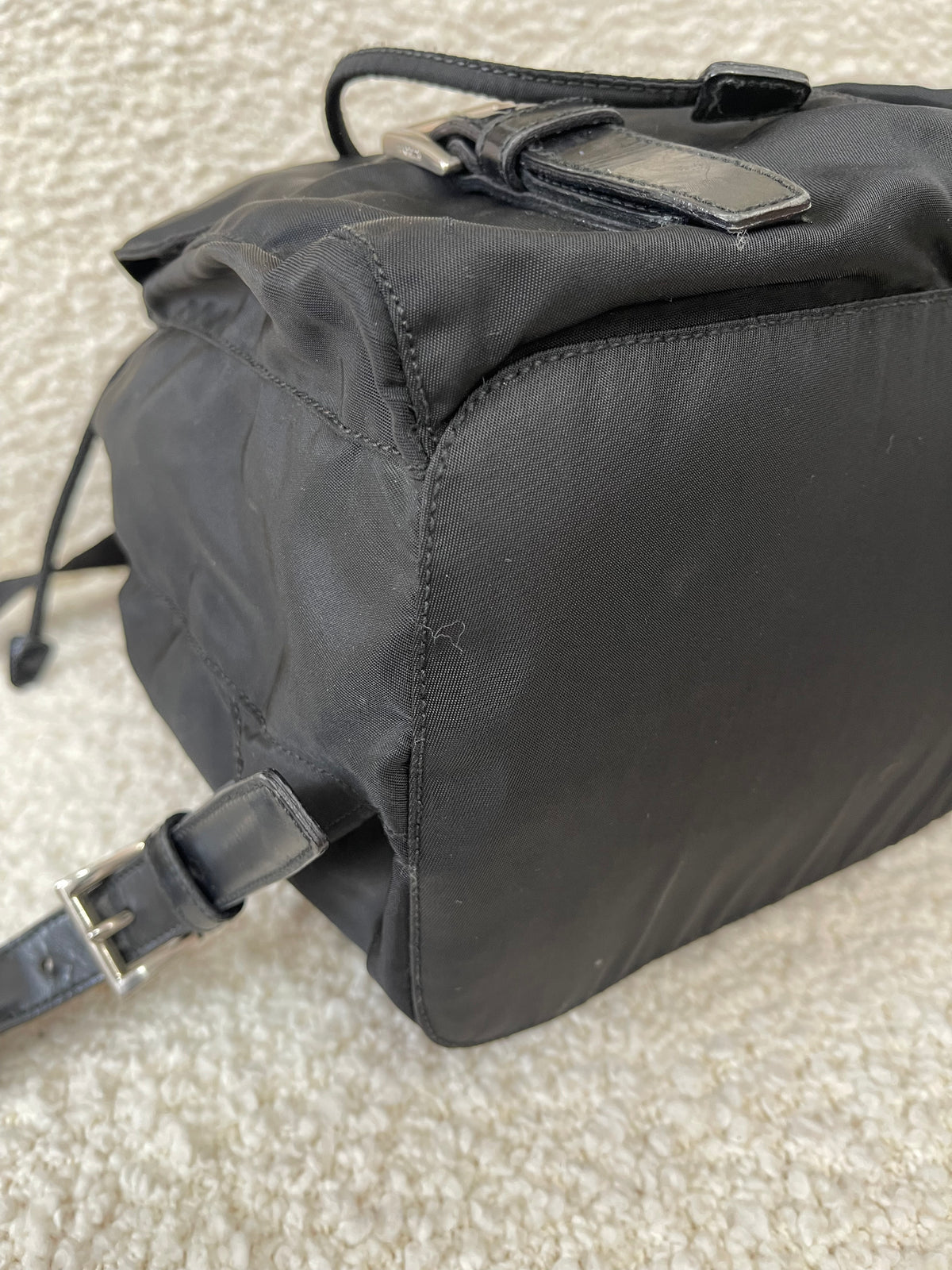 Prada Vintage Nylon Black Backpack