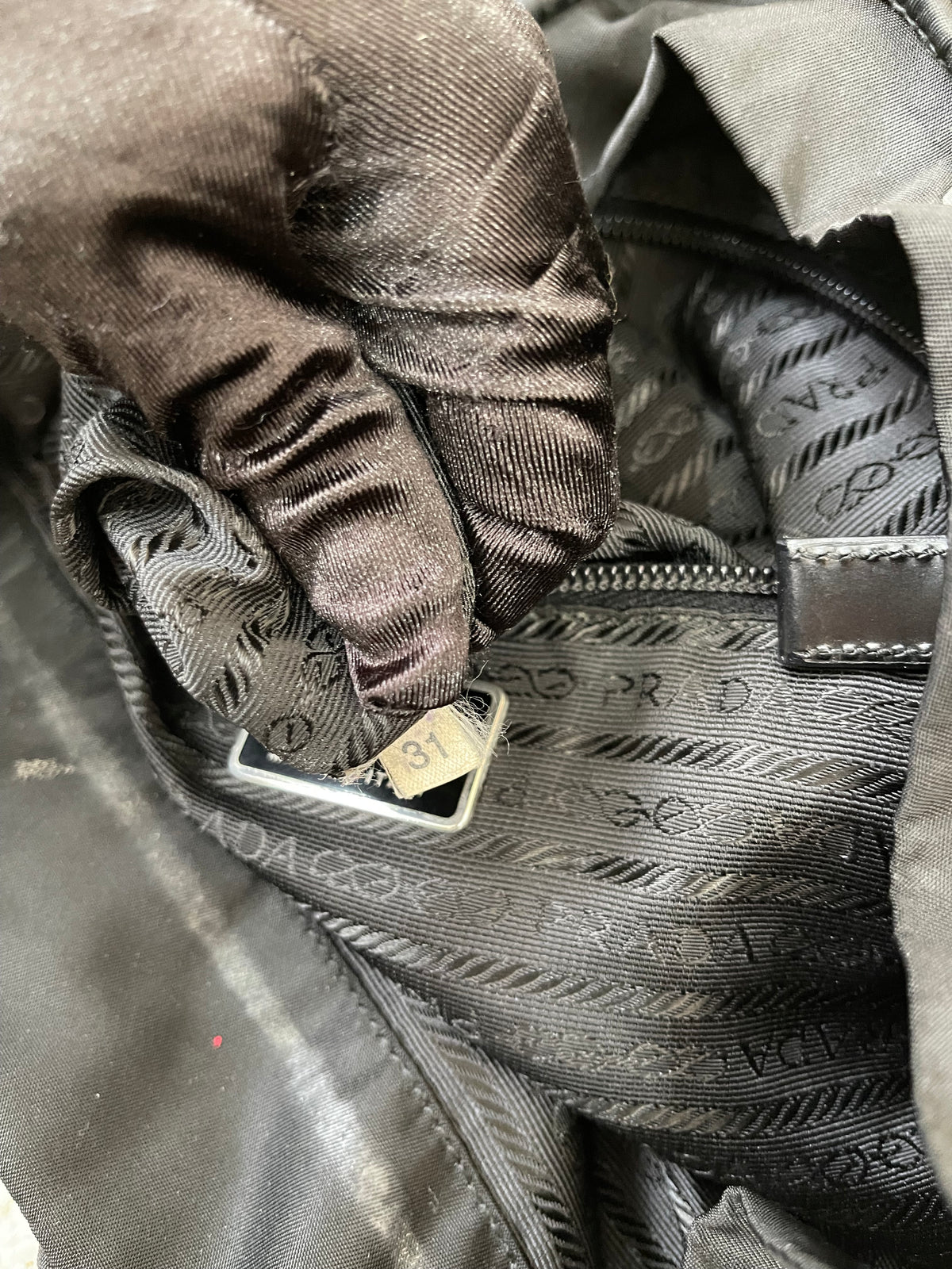 Prada Vintage Nylon Black Backpack