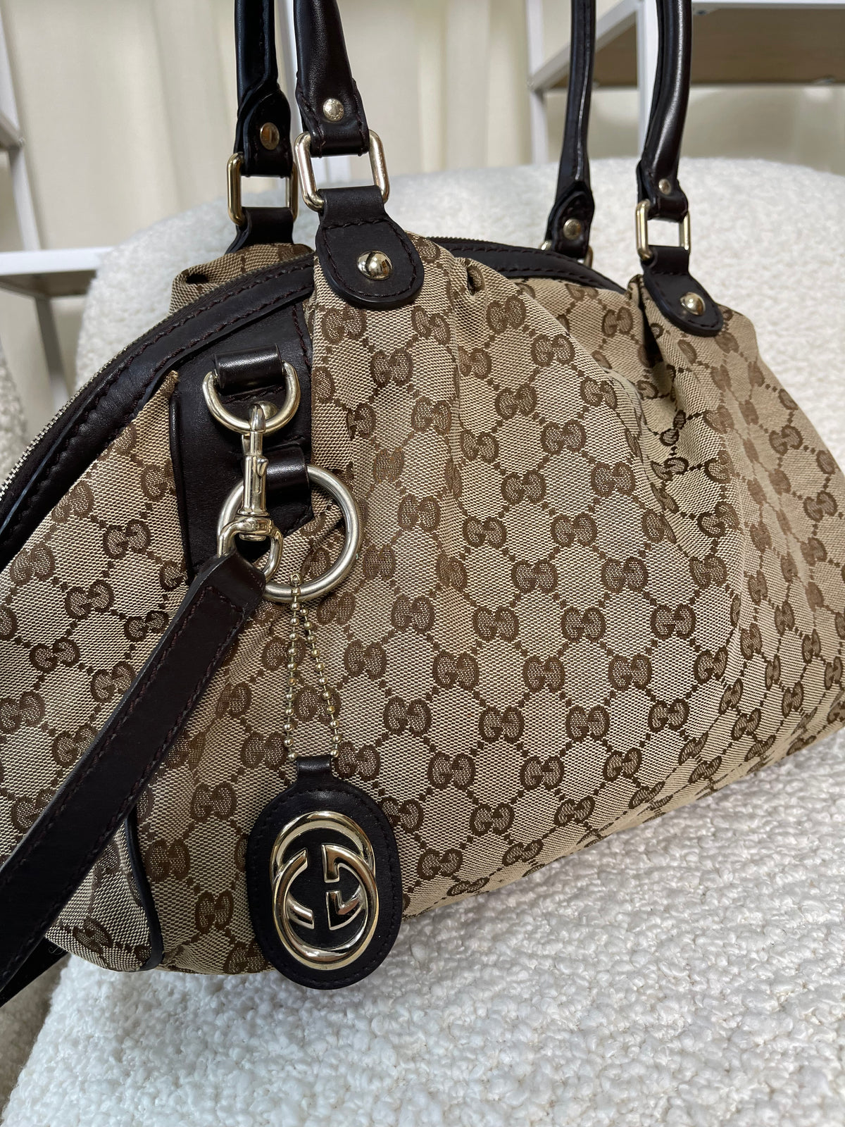 Gucci GG Canvas Sukey Boston Bag