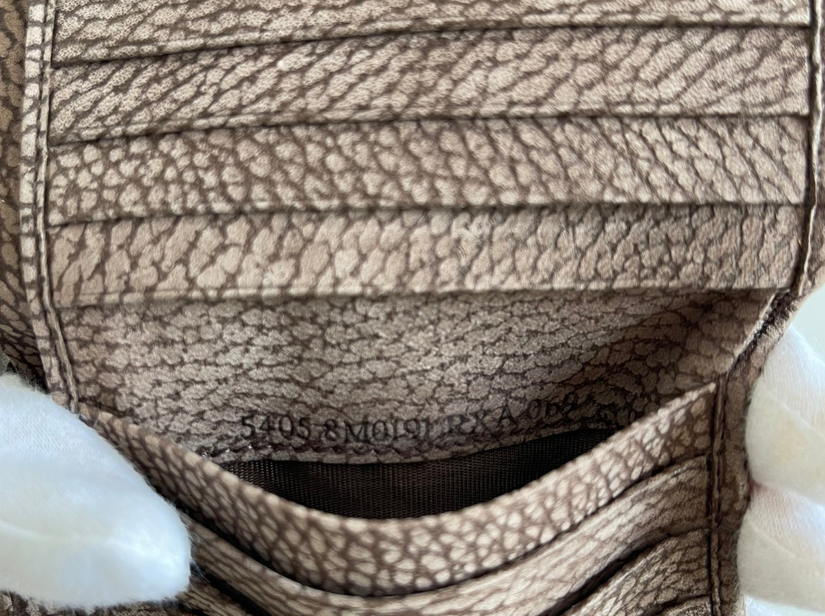 Fendi Zucchino Canvas and Brown Nubuck Leather Bifold Wallet